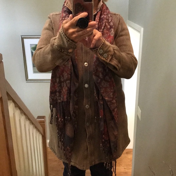 PBJ Blues Long Jacket with Matching Scarf. - Picture 1 of 9